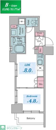 クロスレジデンス六義園の物件間取画像